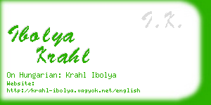 ibolya krahl business card